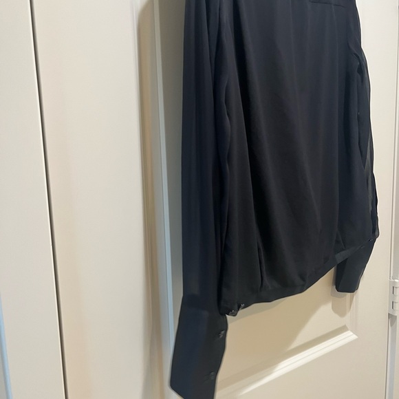 Rag & Bone Black Sheer Sleeve Blouse - Picture 10 of 12